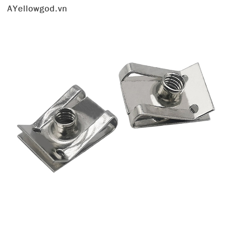 Set 10 Kẹp Chữ U Bằng Thép Không Gỉ M6 M5 M4 M8 8mm 5mm 6mm 4mm Chuyên Dụng Cho Xe Máy / Scooter / ATV