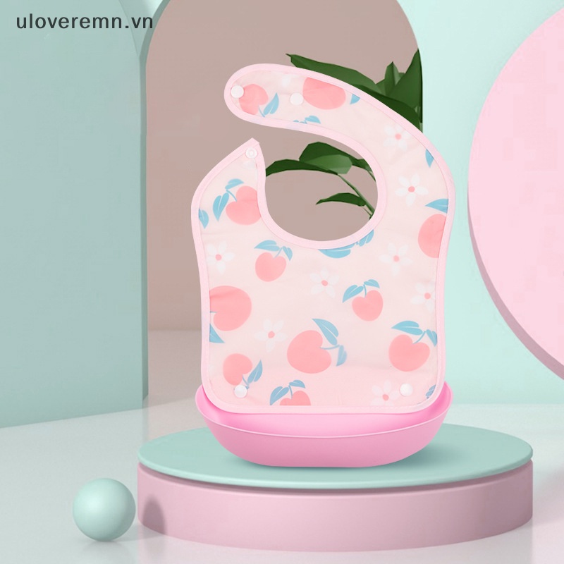 Yếm Ăn Mềm Mại In Họa Tiết Hoạt Hình Dễ Thương Cho Bé Sơ Sinh