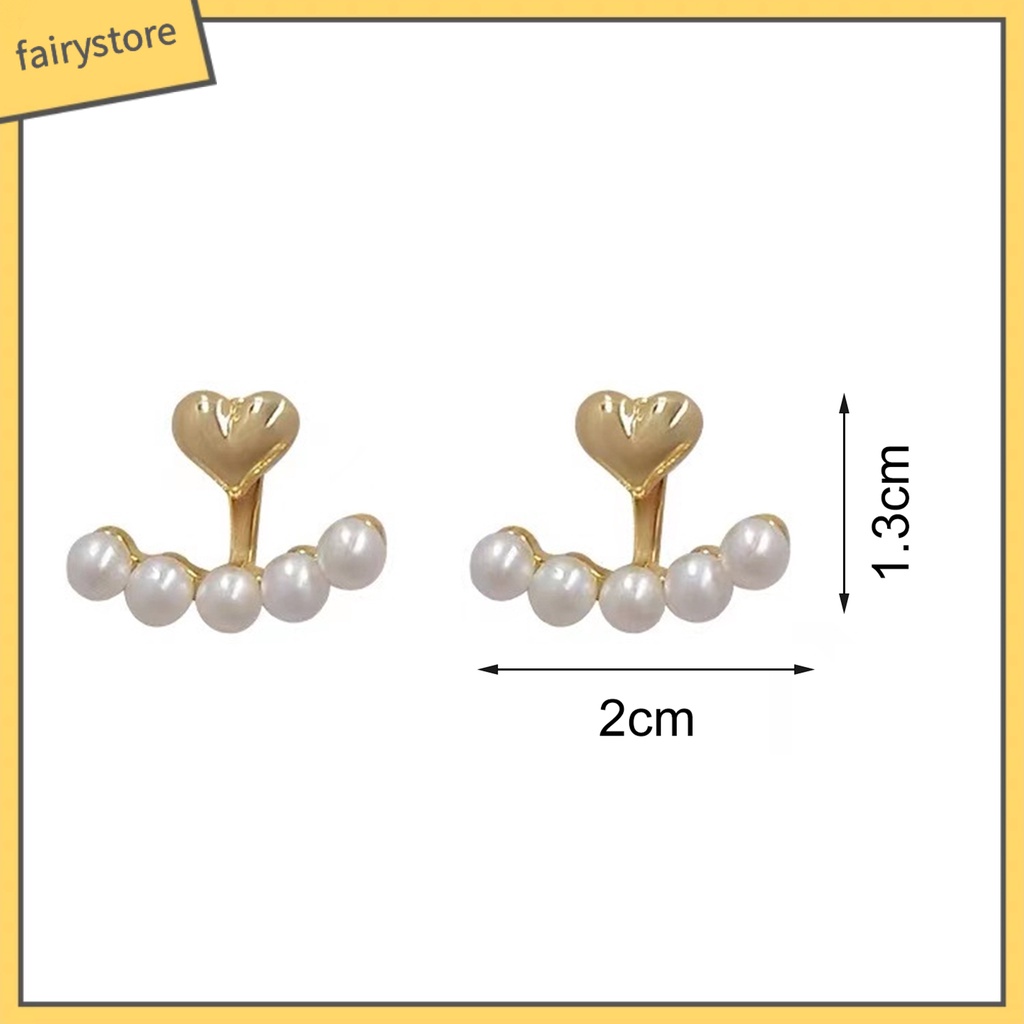 1 Đôi Khuyên Tai Hợp Kim Đính Ngọc Trai Nhân Tạo Thời Trang
