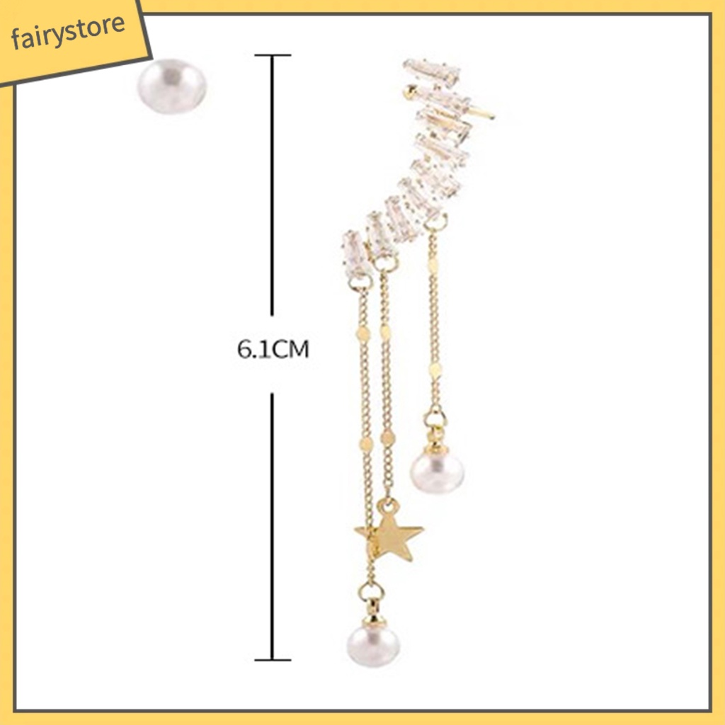 1 Đôi Bông Tai Ngôi Sao Ngọc Trai Giả Chống Dị Ứng