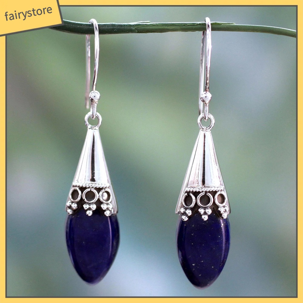 Bông Tai Móc Treo Đính Đá Nhân Tạo Phong Cách Vintage Dành Cho Nữ