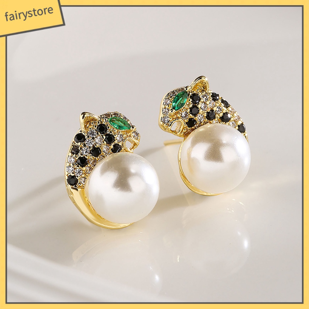 [FRO] Set 2 Khuyên Tai Đính Đá Zircon Vàng Lấp Lánh Chống Oxy Hóa Phong Cách Âu Mỹ Cho Nữ