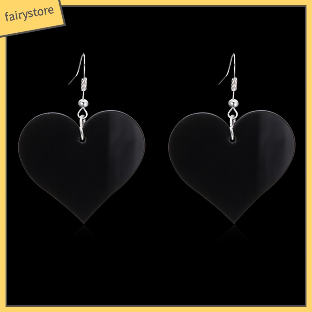 Bông Tai Acrylic Hình Trái Tim Thời Trang Dành Cho Nữ