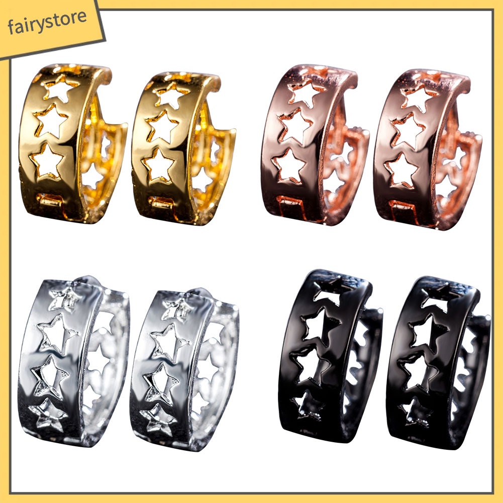 Khuyên Kẹp Vành Tai [FRO] Hình Ngôi Sao Rỗng Sang Trọng Cho Nữ