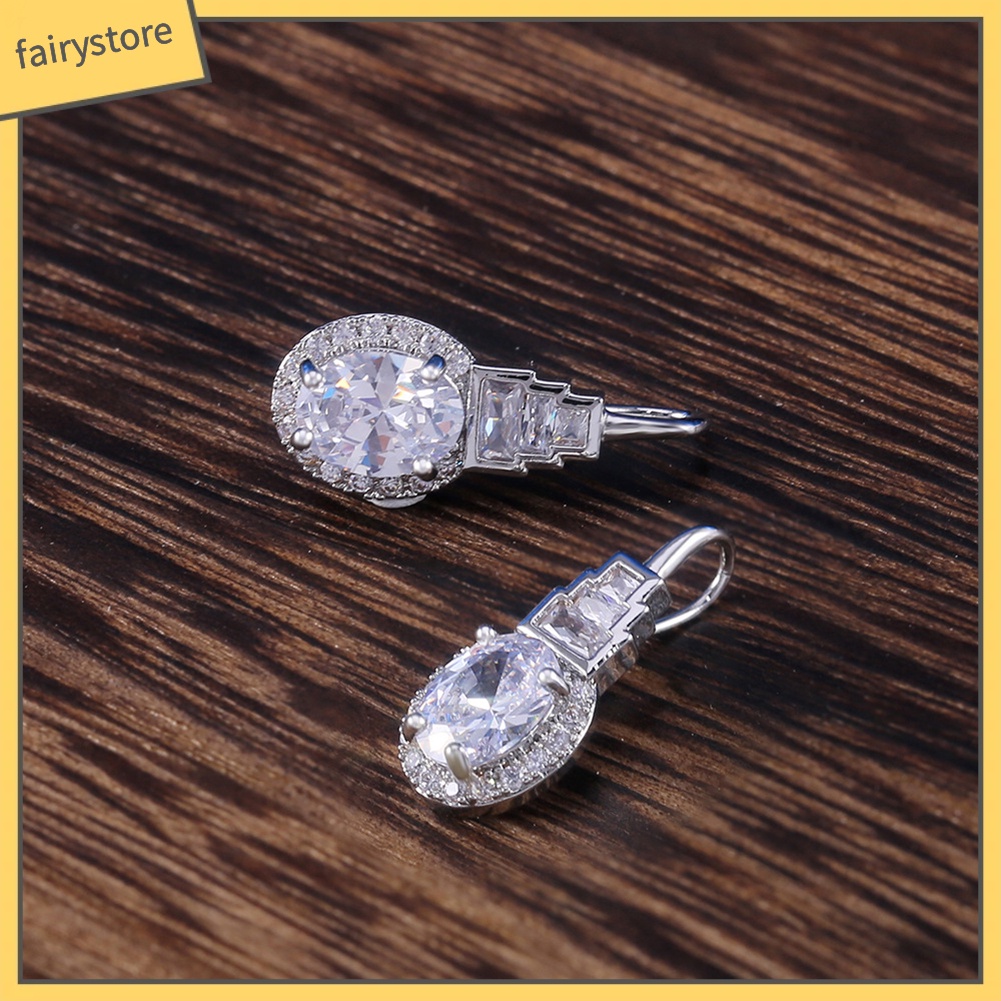 Khuyên Tai Đính Đá Zircon Thời Trang Cho Nữ