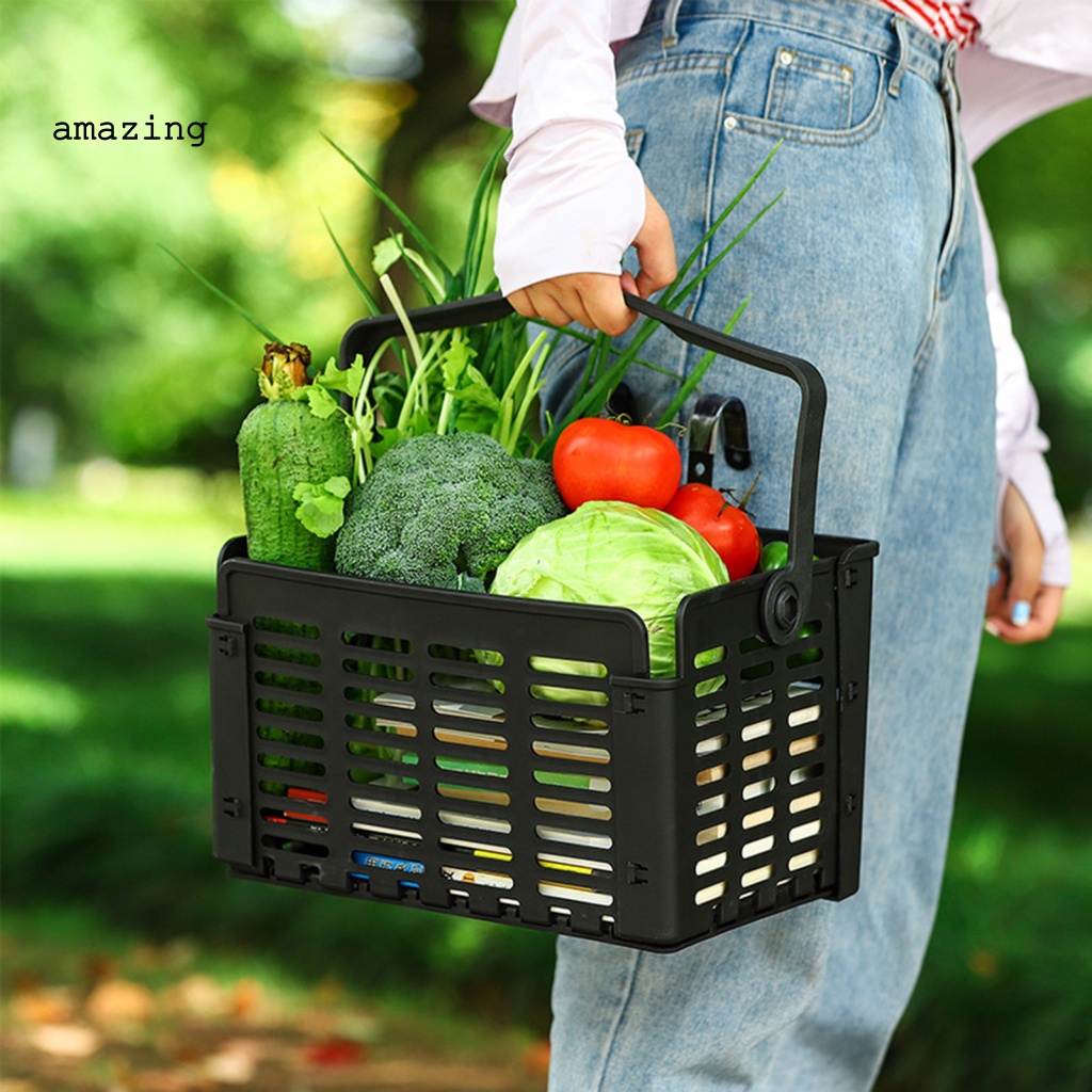 Giỏ Xe Đạp Màu Đen Có Thể Tháo Rời Tiện Dụng