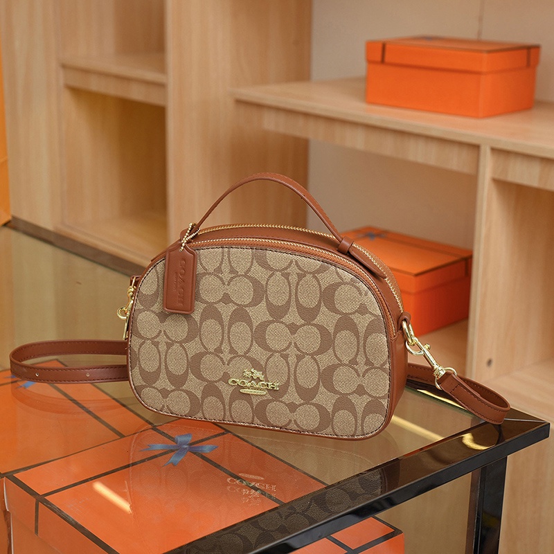 COACH7656 Chest Crossbody  Camera Bag Sling Bag Women Classic Retro popular