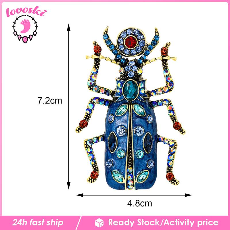 Ghim Cài Áo Hình Bọ Cánh Cứng Đính Đá Dễ Thương