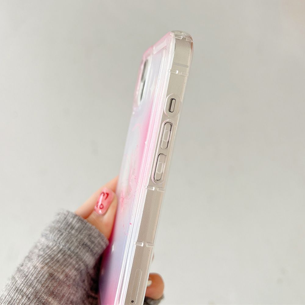 Ốp Điện Thoại TPU Mềm Bảo Vệ Chống Sốc In Hình Bướm Hồng Cho IPhone 11 14 13 12 Pro Max XS XR 7 8 Plus