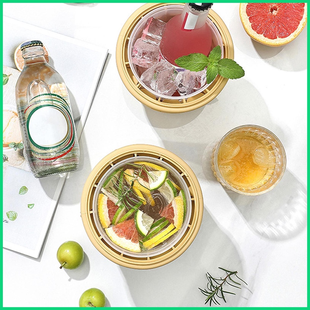 Xô Làm Lạnh Đá Bằng Silicone Có Nắp Đậy Hình Cây Kem Cho Jiwvnjiwvn