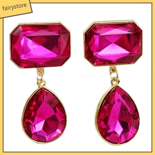 Bông Tai Hình Giọt Nước Đính Đá Acrylic Sang Trọng Cho Nữ