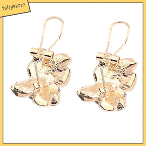 Bông Tai Hình Hoa Đính Đá Trang Nhã Dành Cho Nữ