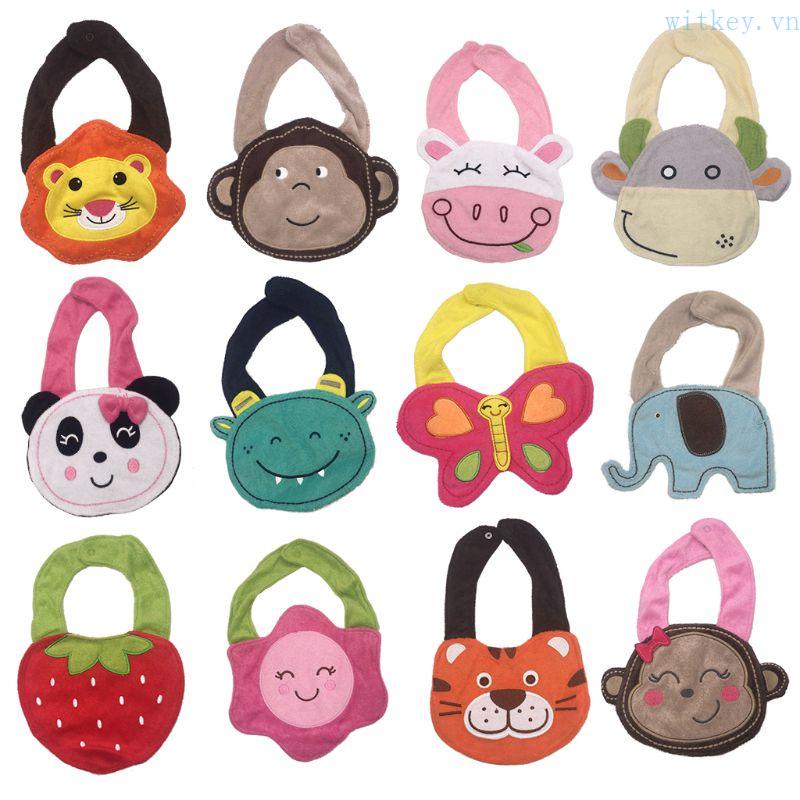 Yếm Ăn Mềm Mại Chống Bẩn In Họa Tiết Hoạt Hình Dễ Thương Dành Cho Các Bé