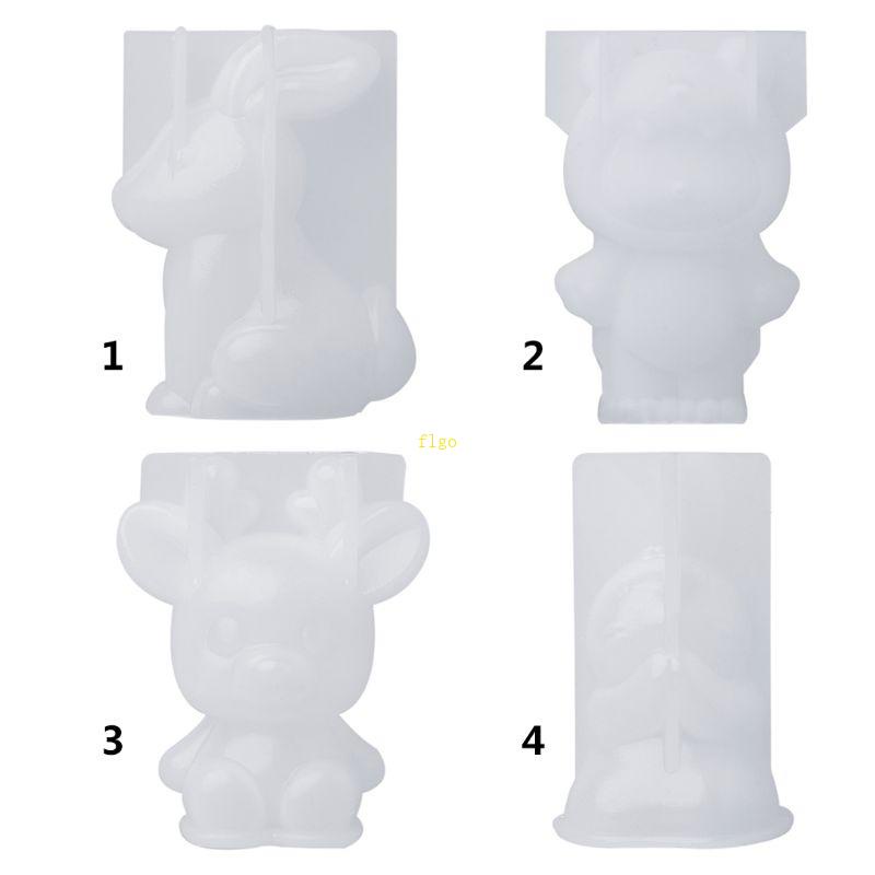 Khuôn Silicone Làm Mặt Dây Chuyền / Bánh / Sô Cô La Hình Thỏ / Hươu 3D DIY
