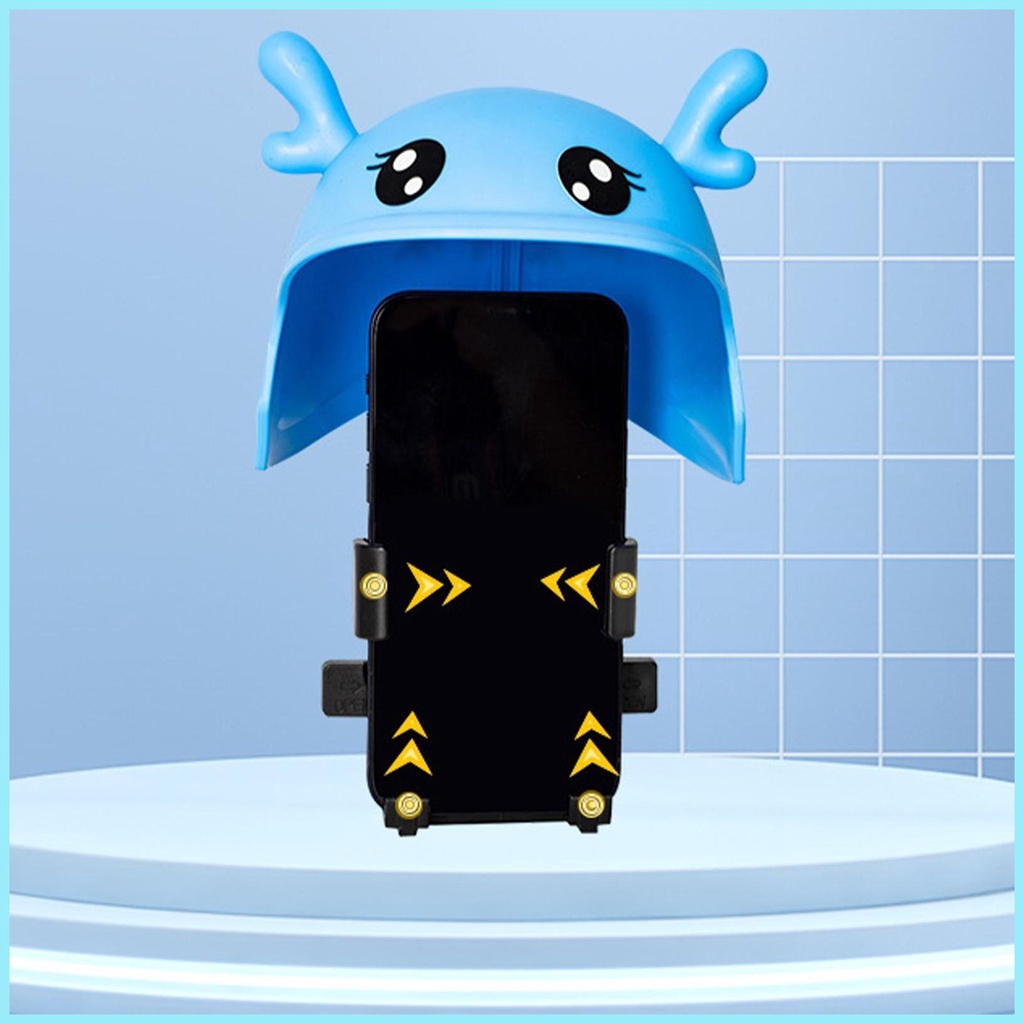 Giá Đỡ Điện Thoại Chống Thấm Nước Xoay 360 Độ Gắn Kính Chắn Nắng Cho Xe Máy