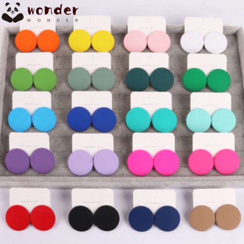 Khuyên Tai Tròn Acrylic Nhiều Màu Sắc Chất Lượng Cao