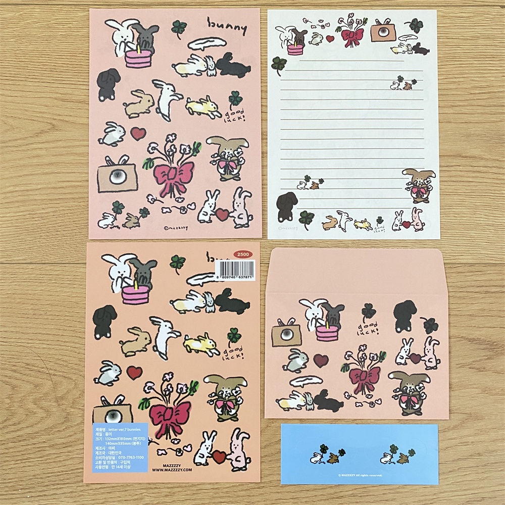 Bộ Nhãn Dán Hình Gấu / Thỏ Dễ Thương Lãng Mạn Dùng Trang Trí