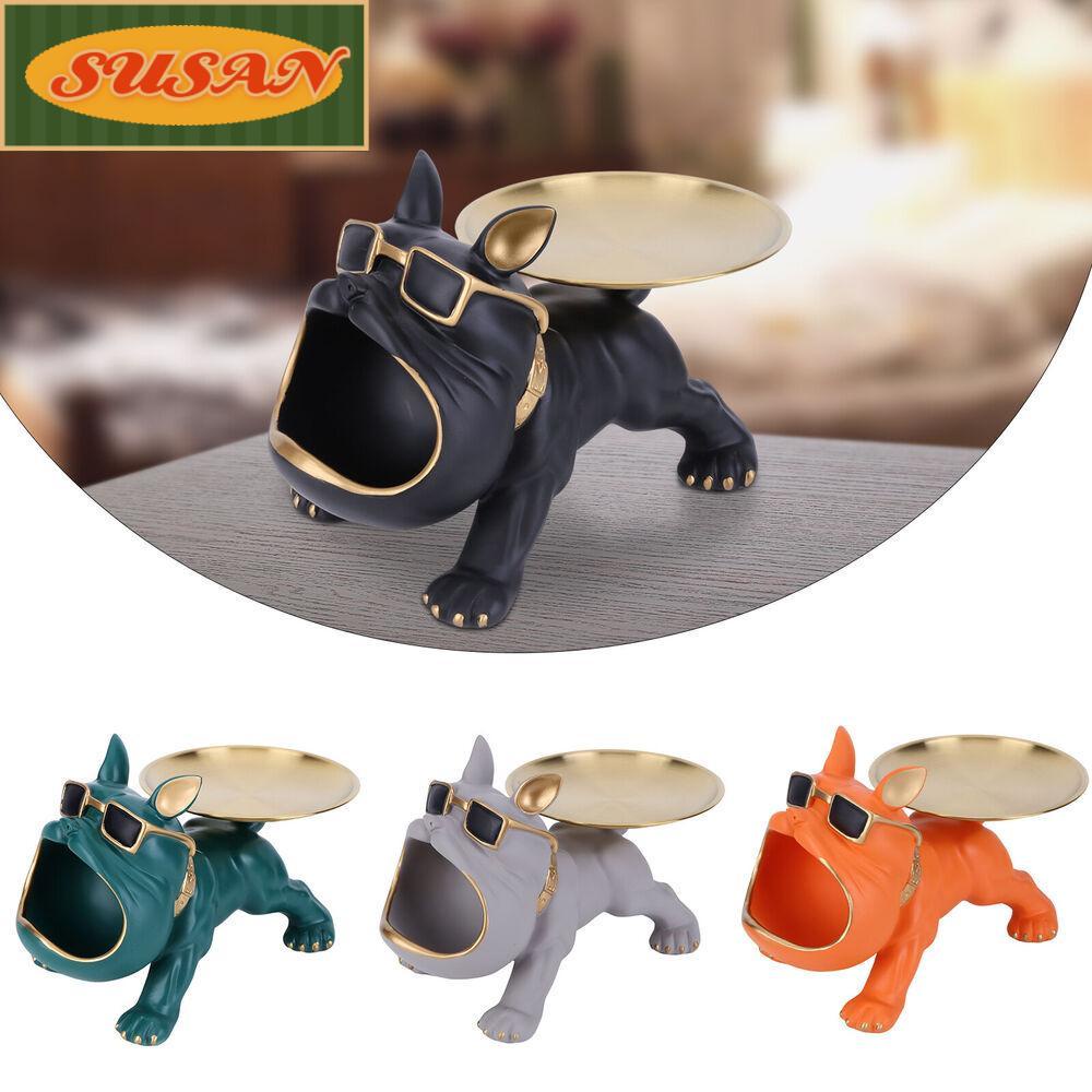 Khay Đựng Dao Nĩa Bằng Resin Hình Chú Chó Bull Thời Trang Đa Năng Trang Trí Nhà Cửa