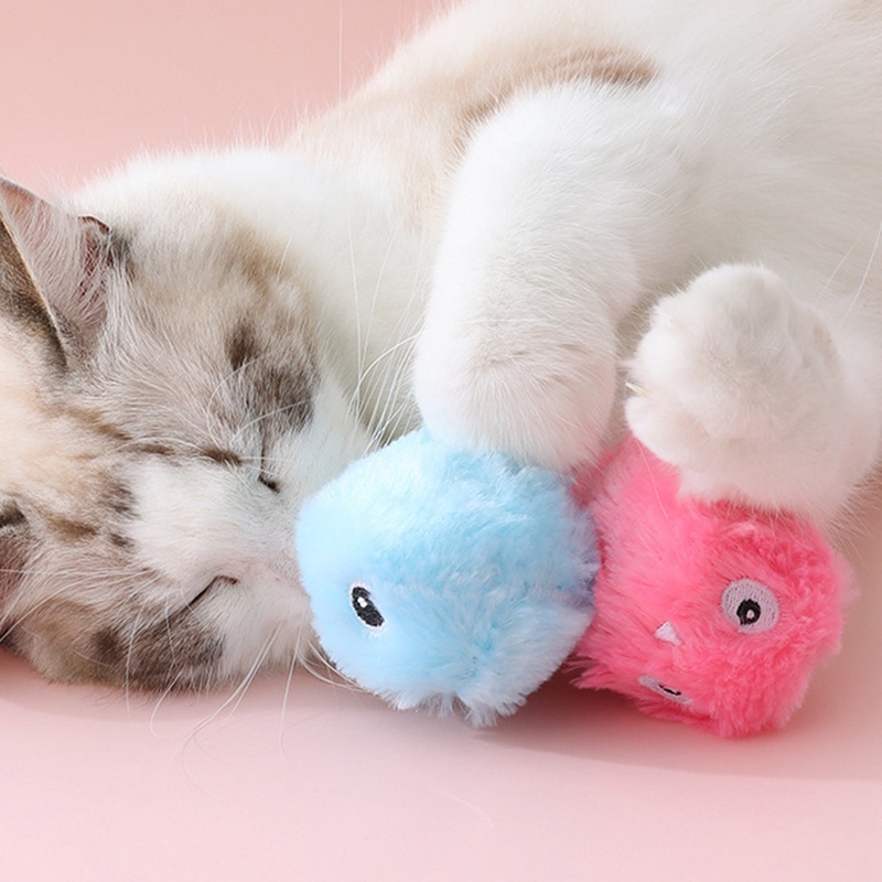 Bộ 3 Bóng Đồ Chơi Tự Tạo Tiếng Kêu Cho Mèo