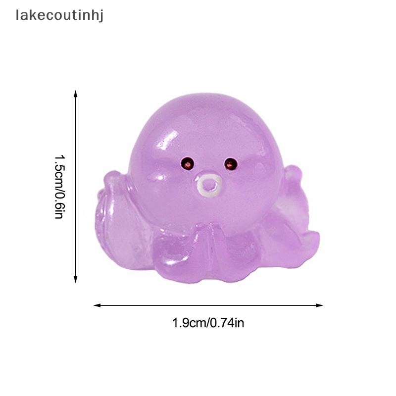 Bộ 2 Tượng Bạch Tuộc Hoạt Hình Phát Sáng Dùng Trang Trí Tiểu Cảnh