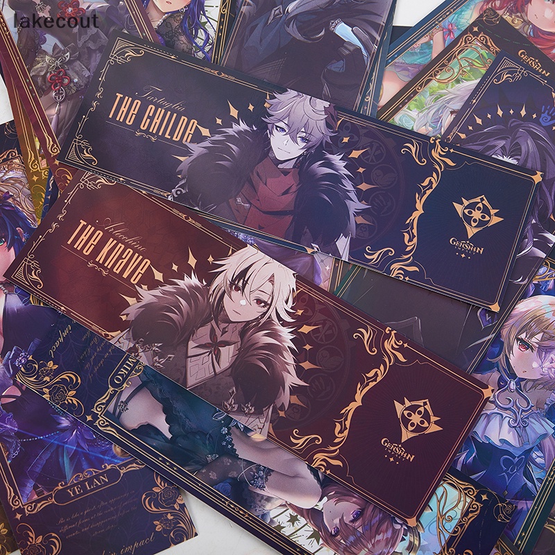 Thẻ Đánh Dấu Trang Sách Hai Mặt Laser Ánh Đồng Hình Anime Dễ Thương