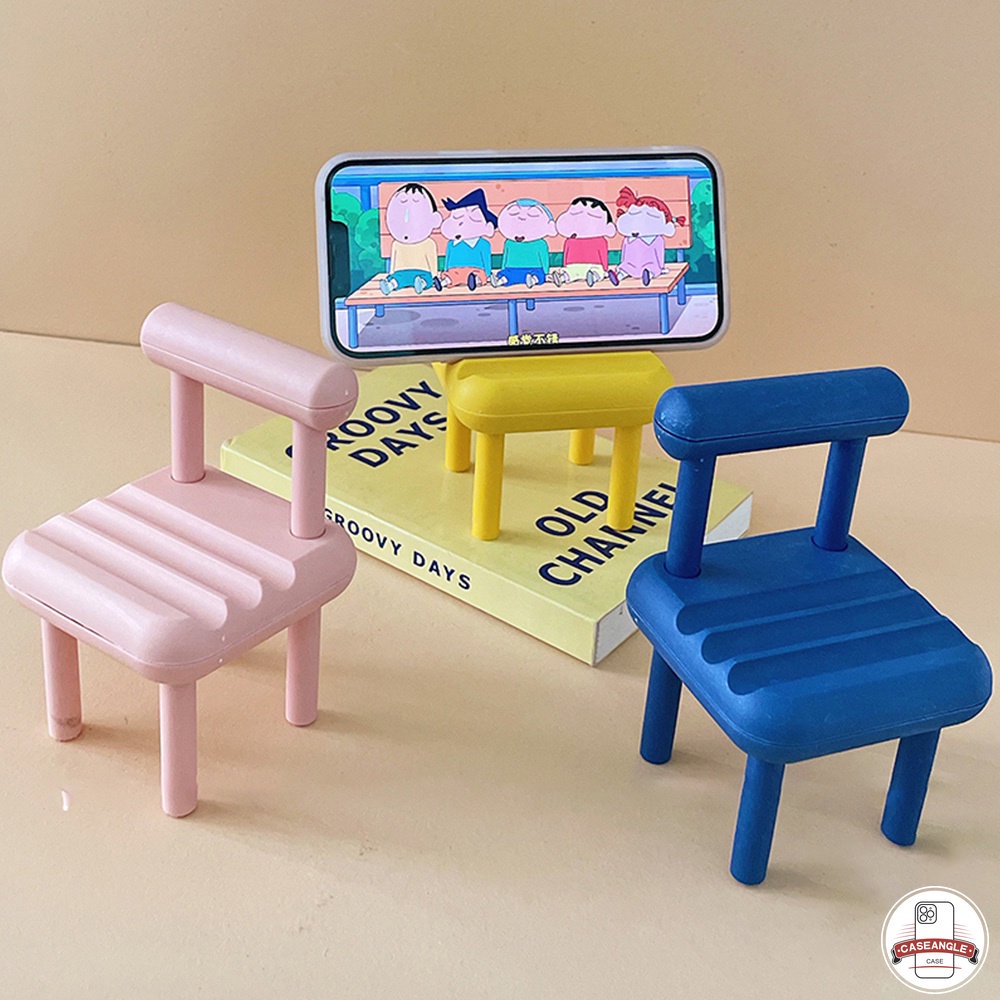 Giá Đỡ Điện Thoại Để Bàn 3 Ngăn Bằng Gỗ Màu Macaron Sáng Tạo