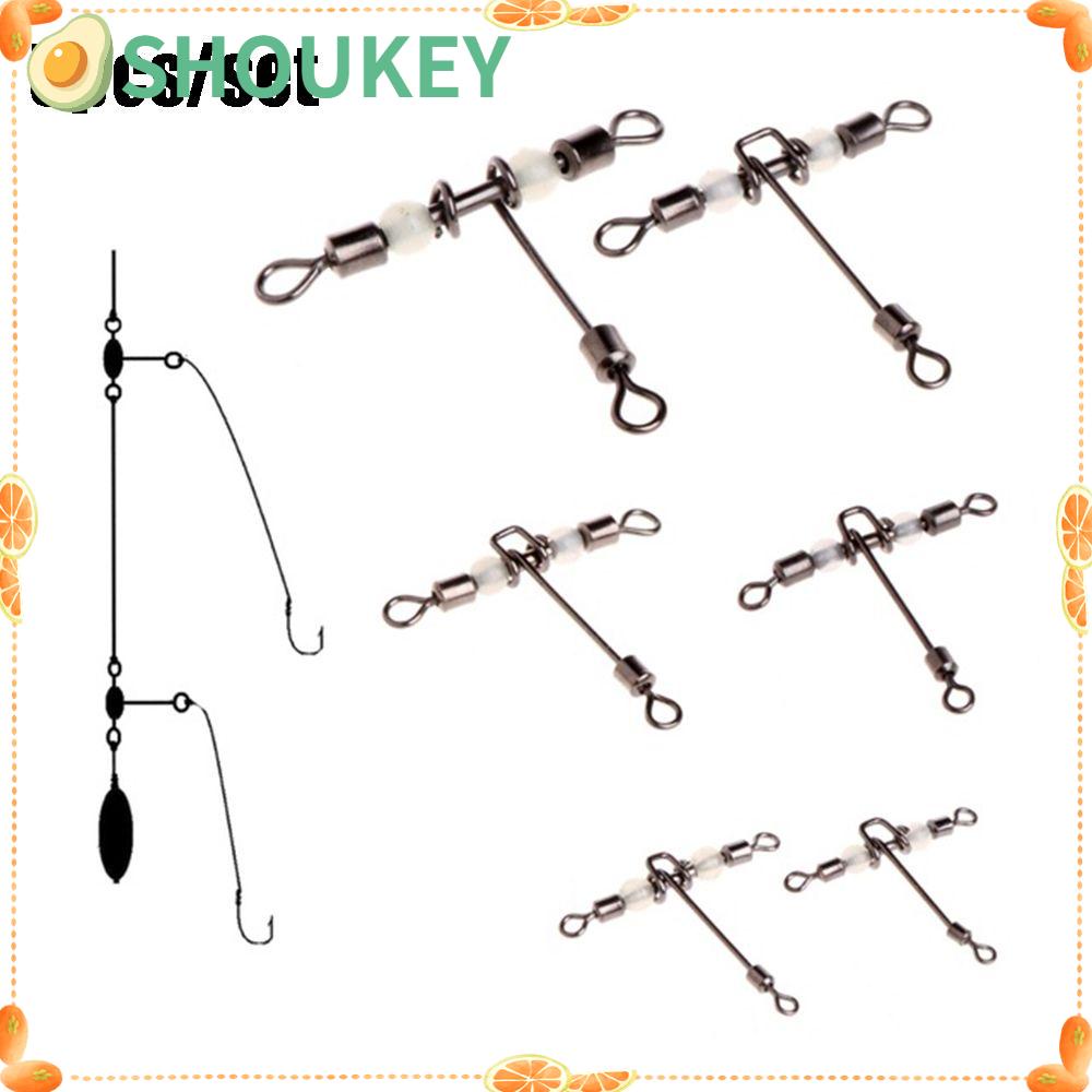 Set 5 Dụng Cụ Chia Lưỡi Câu Cá Hình Chữ T Bằng Đồng Thau Phát Sáng Tiện Lợi