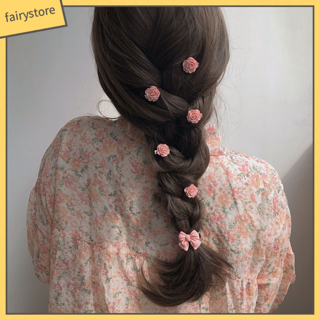 Kẹp Tóc Co Giãn Hình Bông Hoa Dễ Thương Dành Cho Nữ