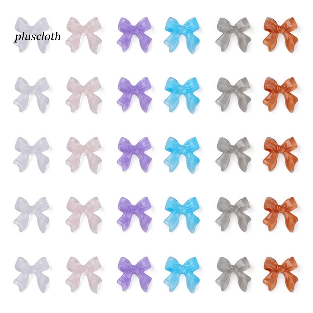 Bộ 50 Phụ Kiện Trang Trí Móng Tay Hình Nơ 3D Lấp Lánh DIY