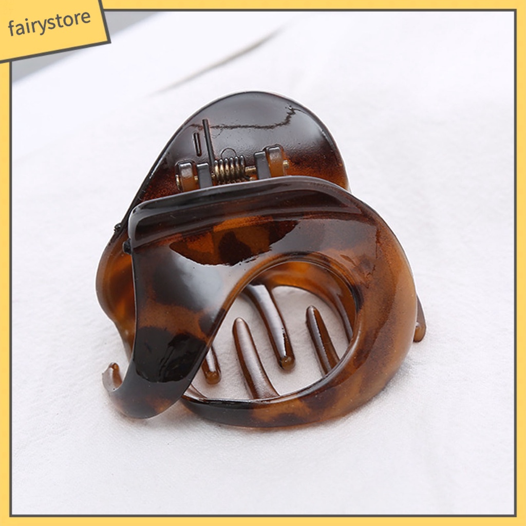 Kẹp Tóc Càng Cua Lớn Bằng Nhựa Trong Suốt Co Giãn Chống Trượt