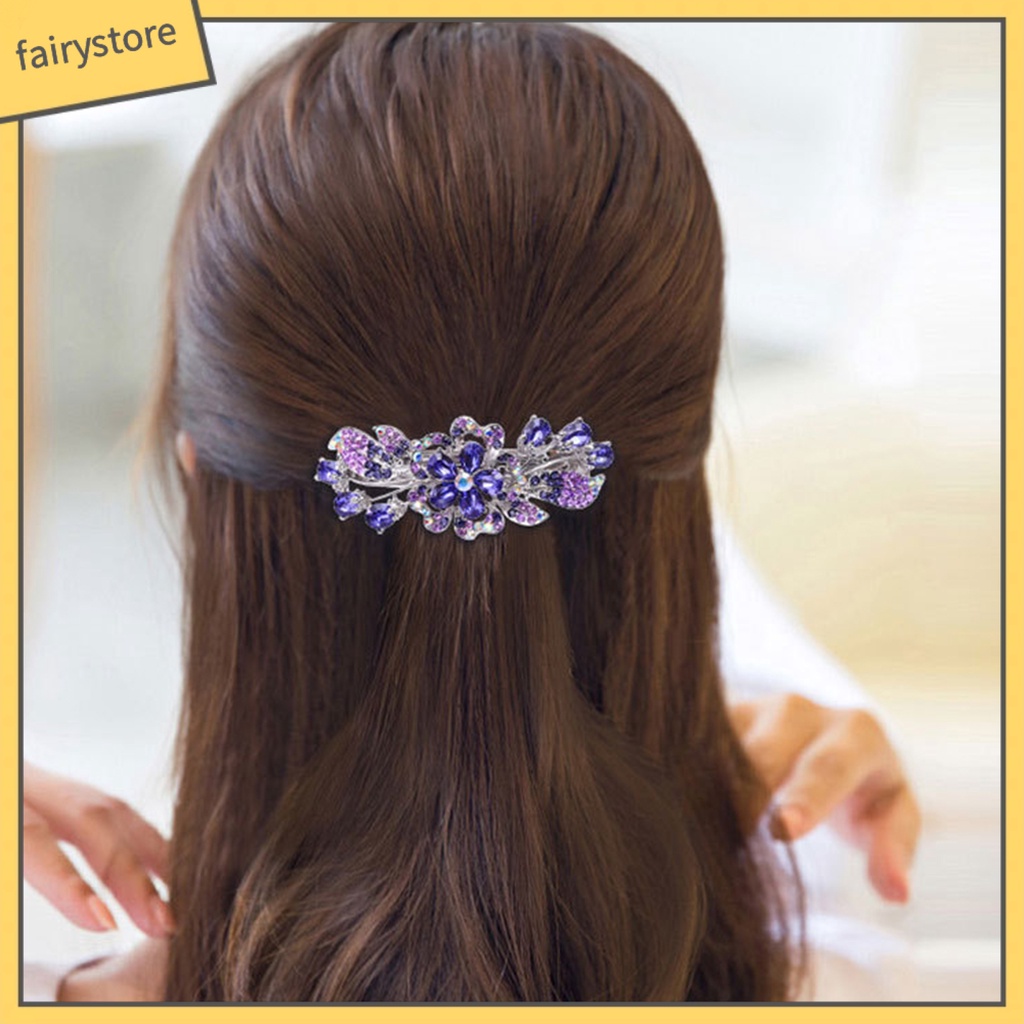 Kẹp Tóc Pha Lê Giả Chống Trượt Chống Biến Dạng Tiện Dụng