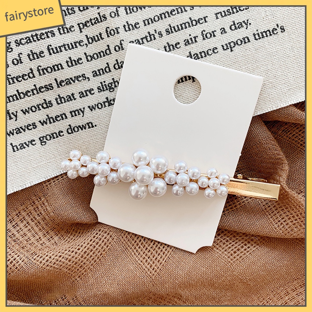 1 / 2 Kẹp Tóc Đính Ngọc Trai Giả Thời Trang Nữ