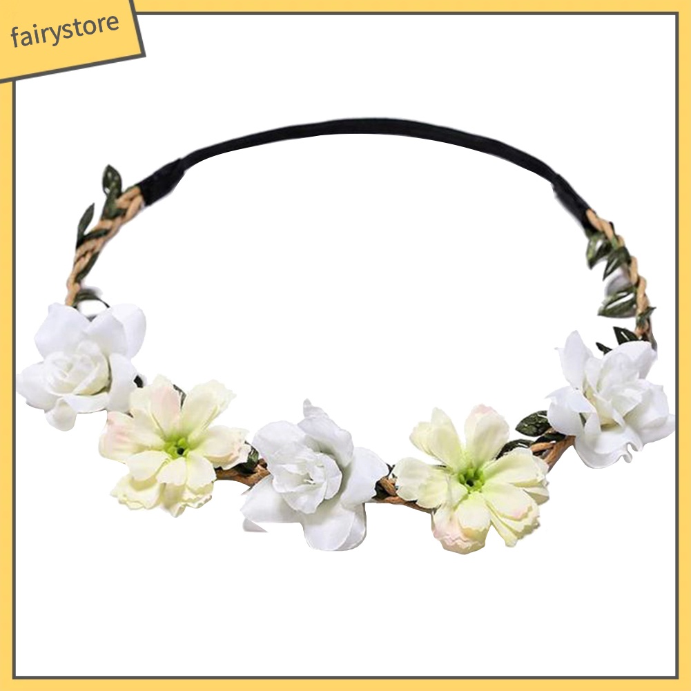 Vòng Hoa Nhân Tạo Đội Đầu Thời Trang Cho Cô Dâu