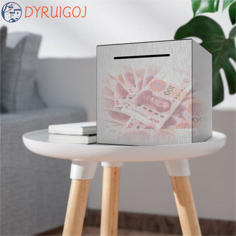 Dyruidoj Két Sắt Không Gỉ Khối Lập Phương An Toàn Tiết Kiệm Tiền Cho Trẻ Em / Người Lớn