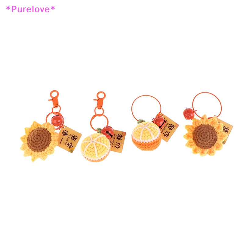 Móc Khóa Đan Len Thủ Công Hình Hoa Hướng Dương Sáng Tạo Mới