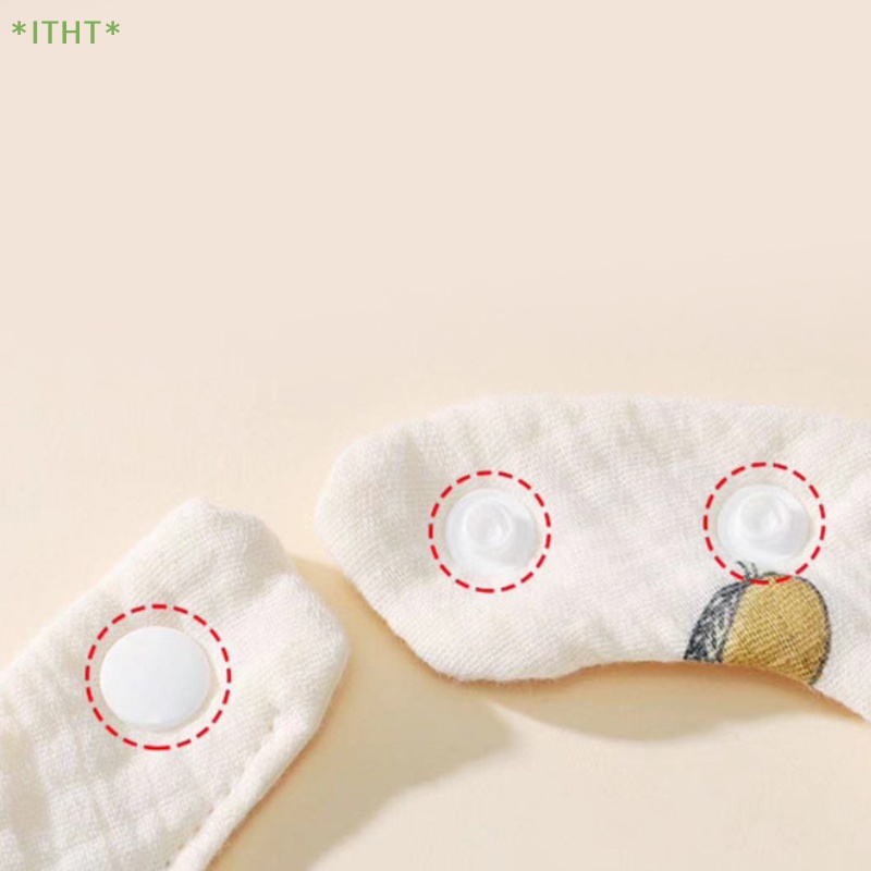 Yếm Ăn Cotton Sáu Lớp Có Thể Xoay 360 Độ Cho Bé Mới