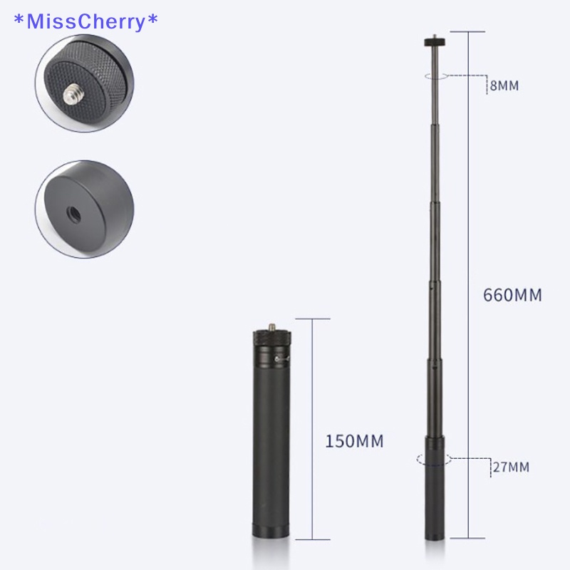 Gậy Tự Sướng Cầm Tay 6 Phần Mở Rộng Bằng Hợp Kim Nhôm Ốc Vít 1 / 4 Inch Nhỏ Gọn Mới