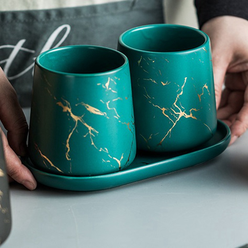 Cốc Đánh Răng Bằng Sứ Hình Oval Trang Trí Phòng Tắm