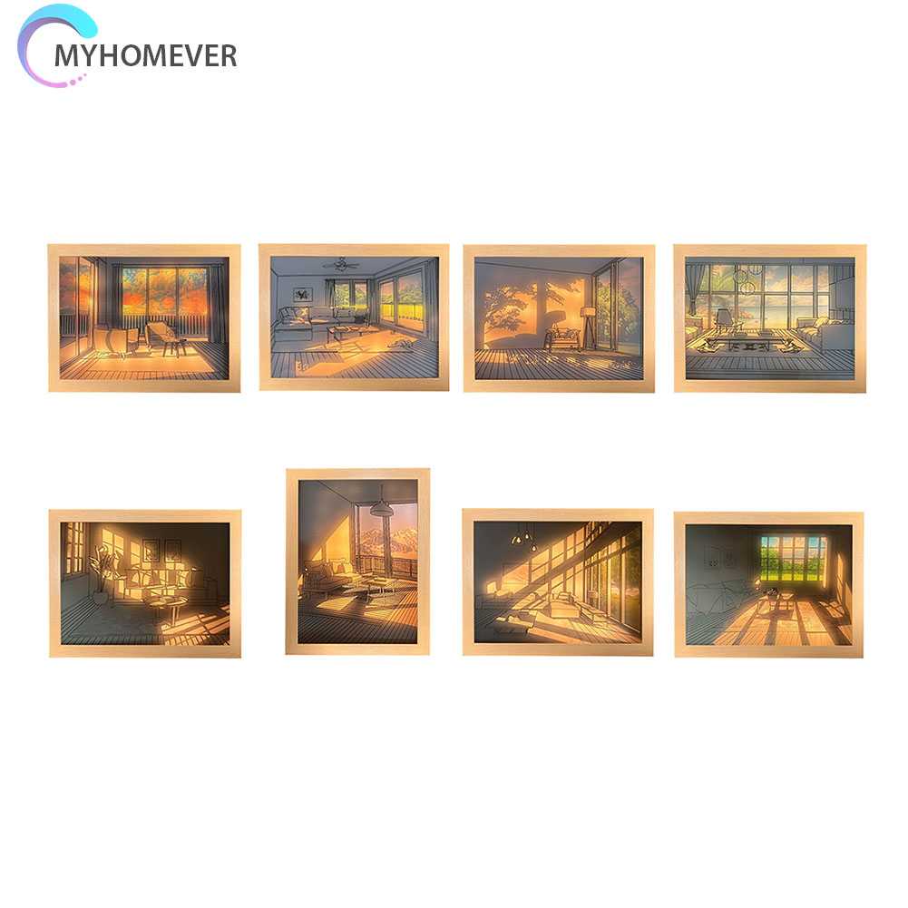 Khung Ảnh Bằng Acrylic Có Đèn LED Độc Đáo Trang Trí Nhà Cửa