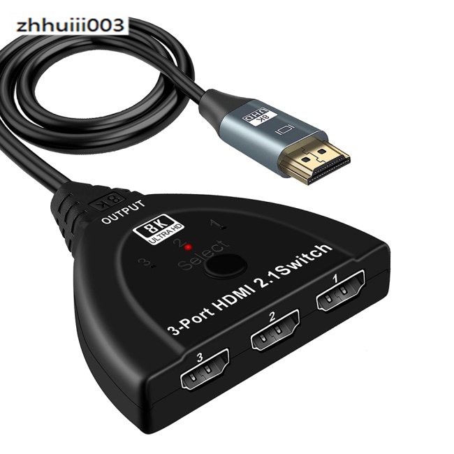 Công Tắc Chia Cổng Ra 3 Trong 1 Ra 3 Cổng Tiện Dụng Cho Tv Zhiyui 8k 2.1 4k 120hz
