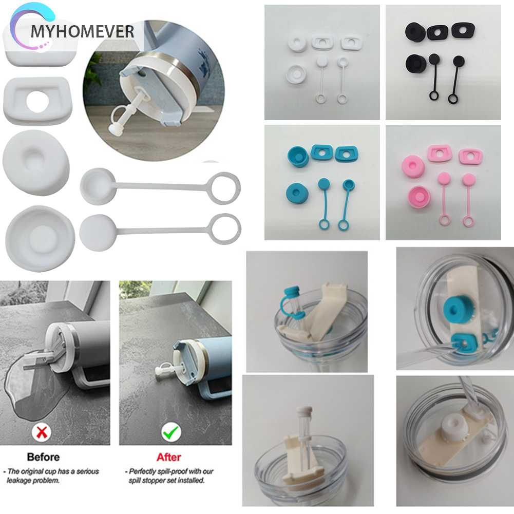 Bộ 6 Nắp Đậy Cốc Nước Bằng Silicone Chống Tràn Tiện Dụng