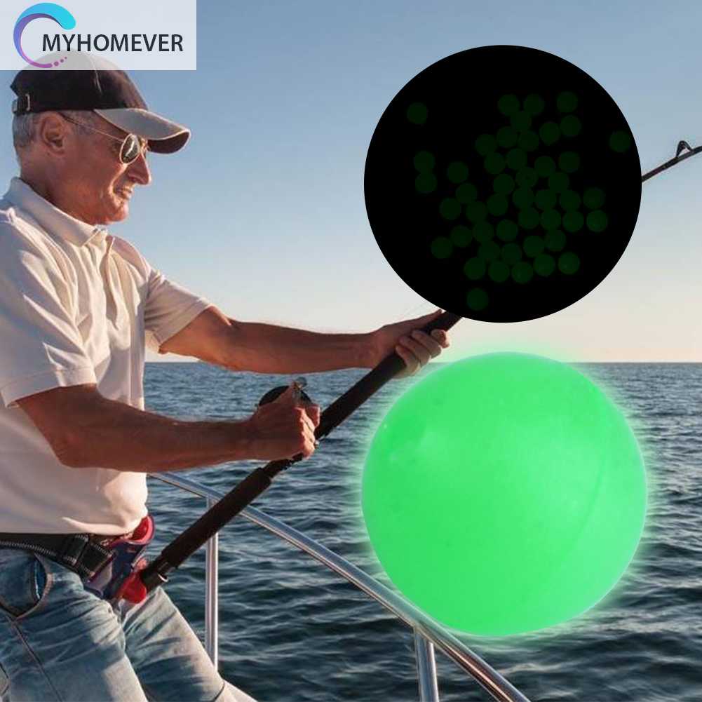 100 Hạt Phát Sáng Trong Bóng Tối 5mm Gắn Mồi Câu Cá