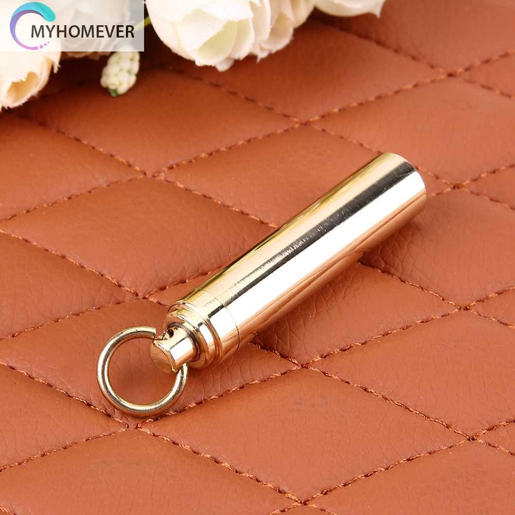 Móc Khóa Hình Chai Thuốc Mini Bằng Đồng Thau Chống Thấm Nước