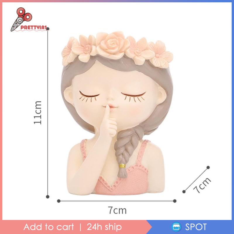 1 Chậu Hoa Hình Chân Dung Dễ Thương Kích Thước 7x7x11cm