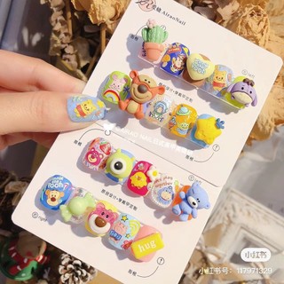 Miếng Dán Trang Trí Móng Tay In Nổi Hình Hổ Dễ Thương Kiểu Nhật Bản
