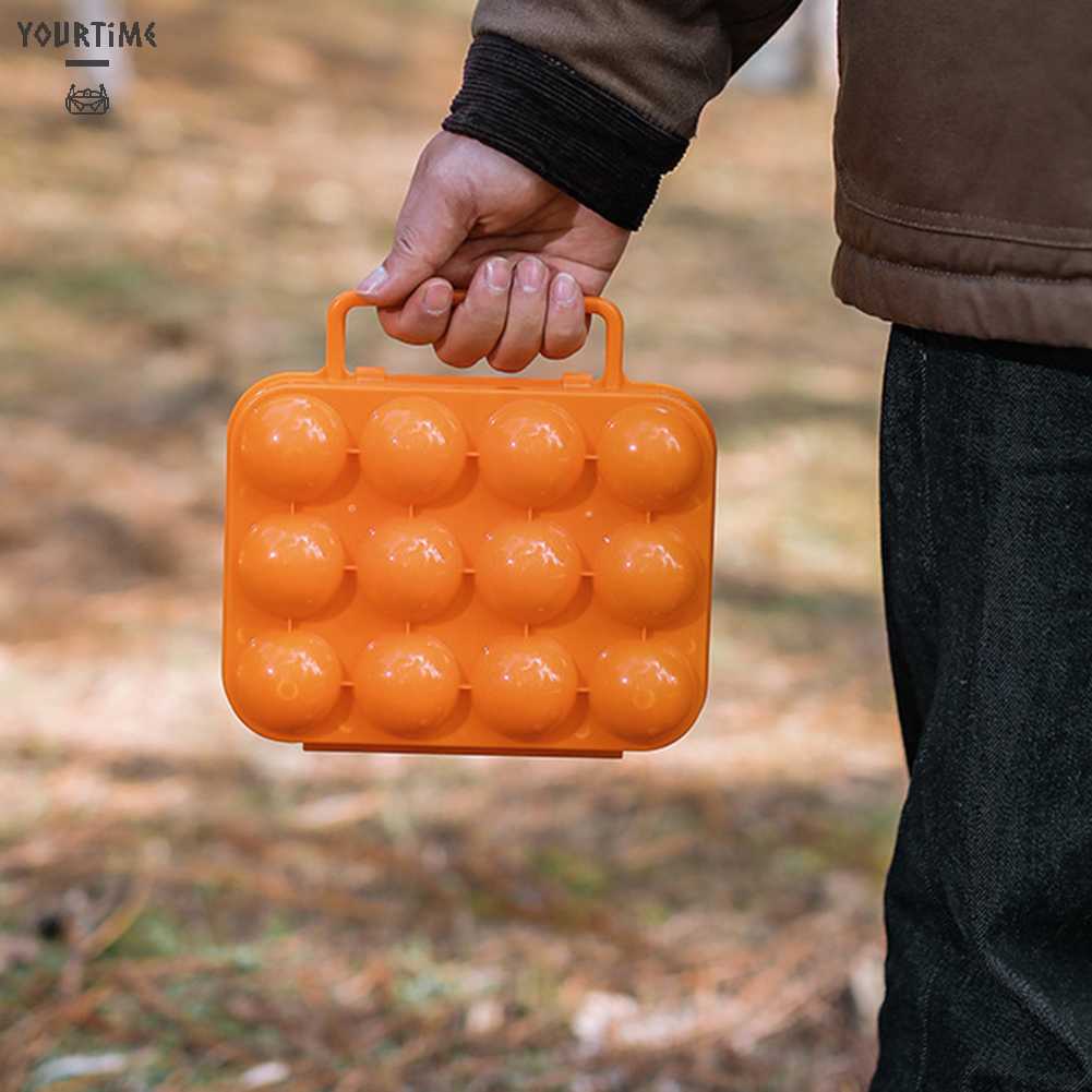 Hộp Đựng Trứng 12 Ngăn Bằng Nhựa Tiện Dụng Mang Theo Du Lịch Cắm Trại