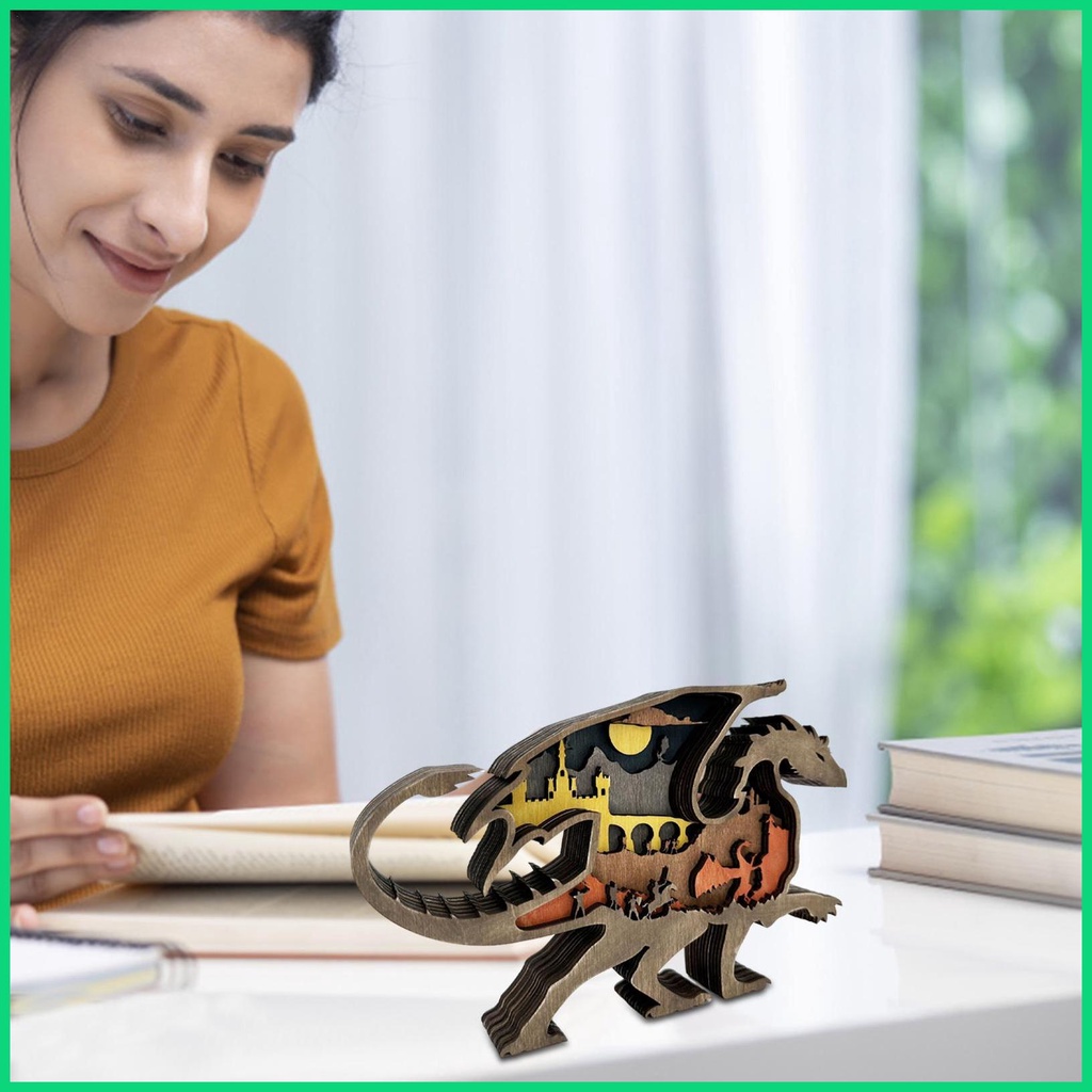 Rồng 3D 3D Chạm Khắc Nhiều Tầng Trang Trí Nội Thất
