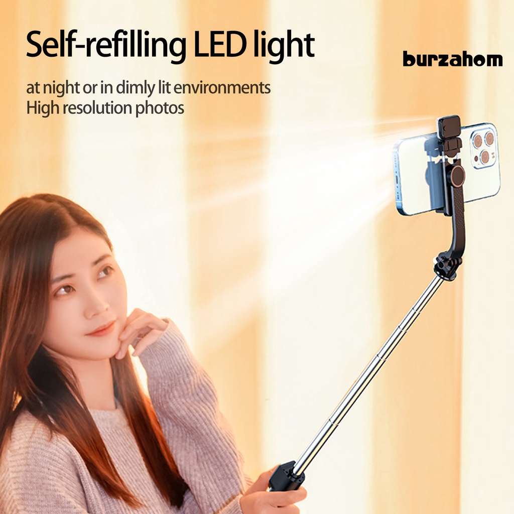 Gậy Tự Sướng Bluetooth 10M Có Thể Xoay 360 Độ 1.1M 50mAh Kèm Đỡ Điện Thoại Tiện Dụng