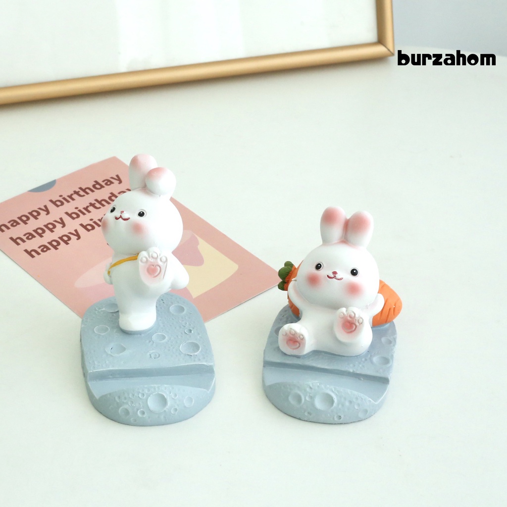 Giá Đỡ Điện Thoại [BU] Bằng Nhựa Resin Hình Thỏ Hoạt Hình Đáng Yêu