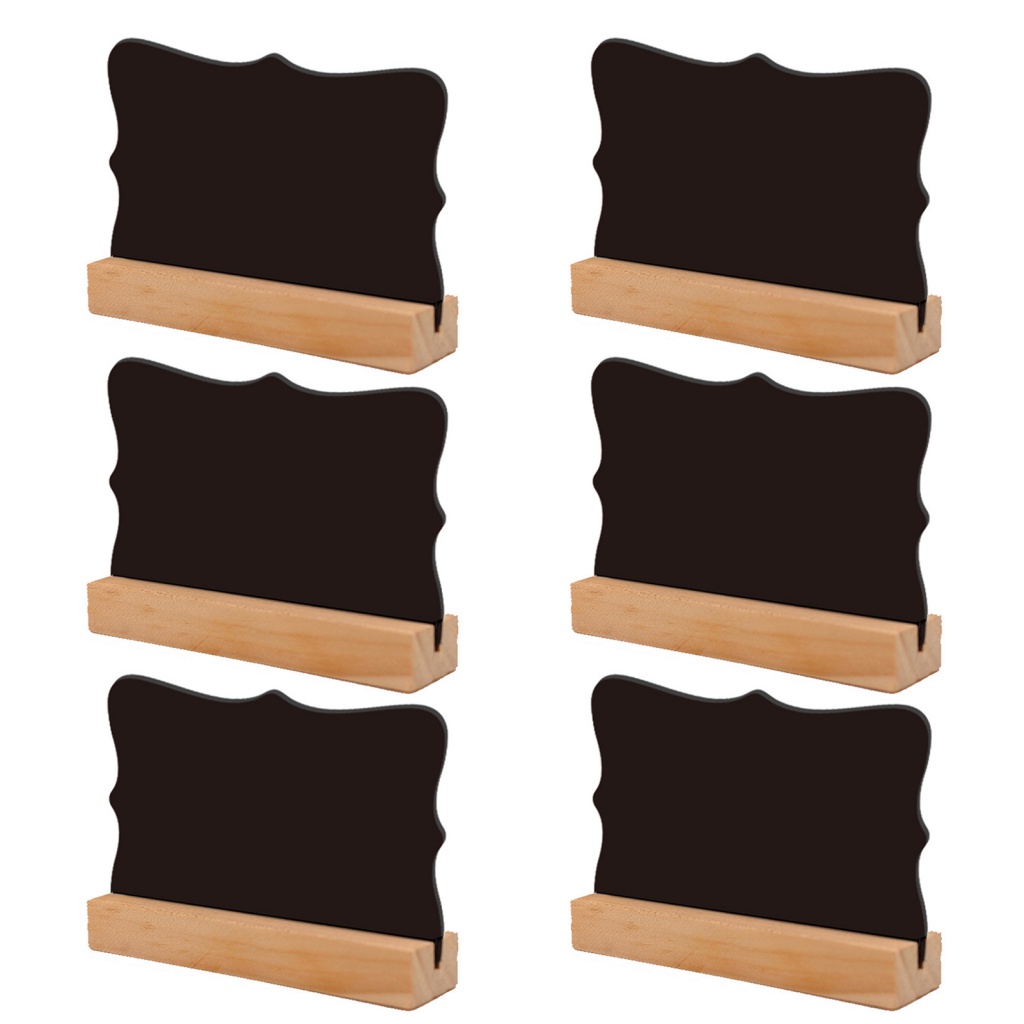Set 6 Bảng Gỗ Ghi Chú / Đồ Uống Đa Năng Tiện Dụng